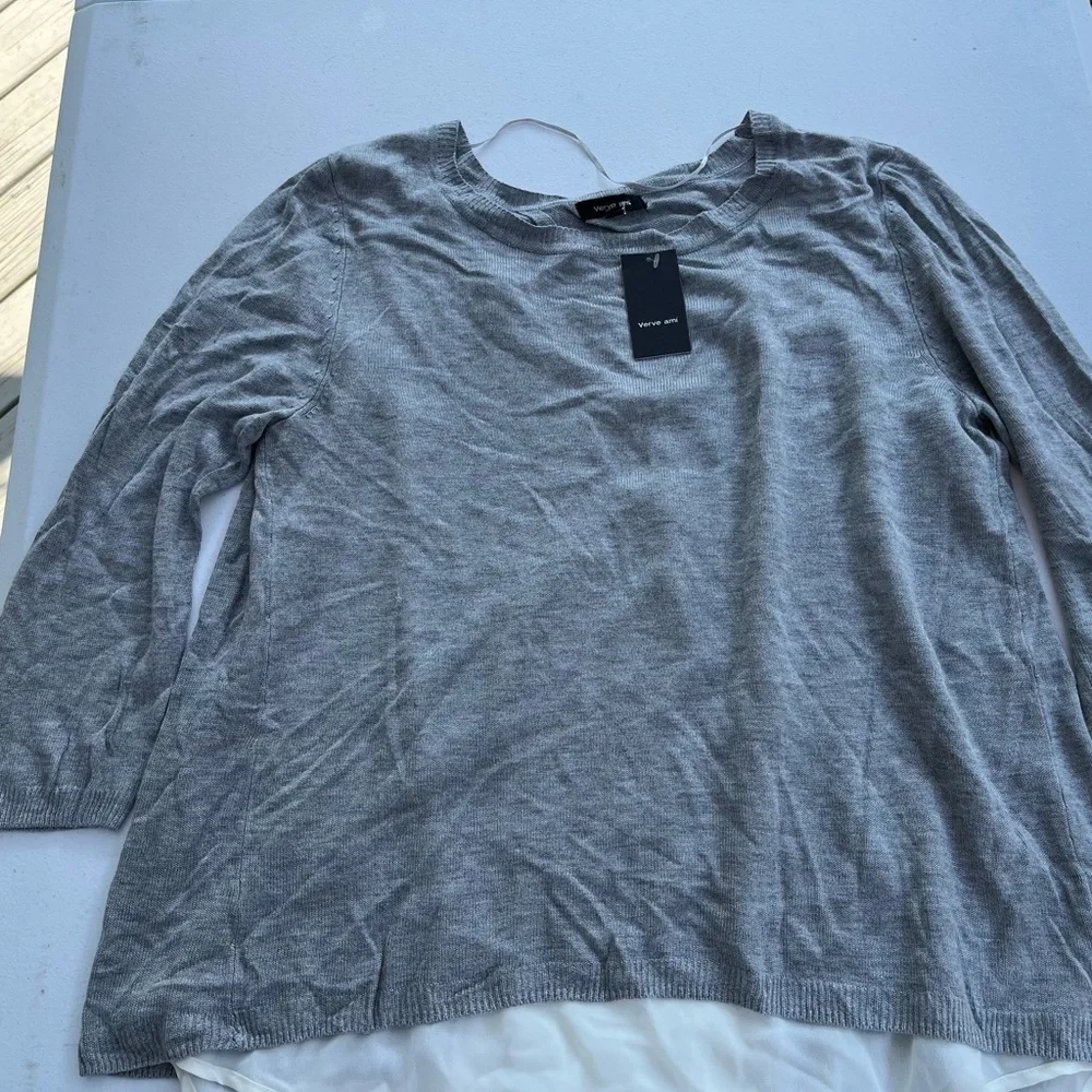 Verve Ami blouse gray color new with‎ tags